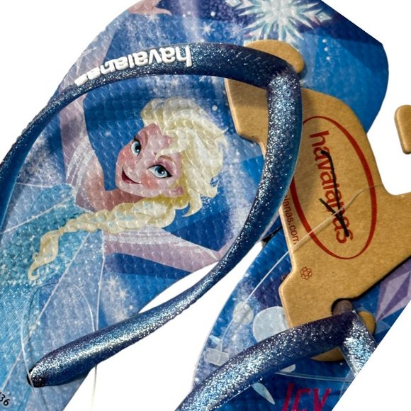 Havaianas Frozen Quiet Lilac Unisex-Child Slim Flip-Flop (Size 3/4Y - EUR 35/36) - Picture 2 of 6